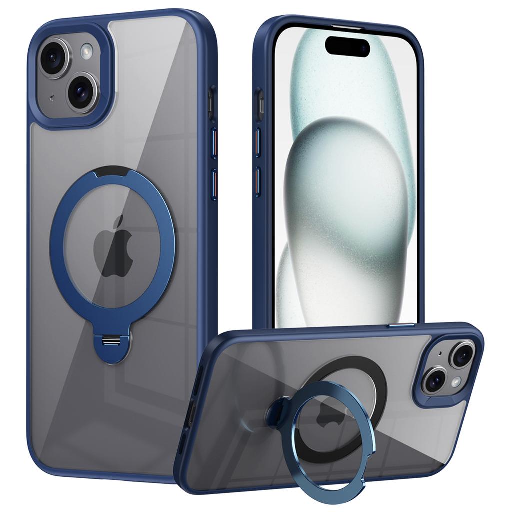 For iPhone 15 Case Compatible with MagSafe TPU+Acrylic Kickstand Clear Phone Cover