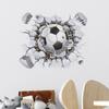 Adesivo da Parete Pallone da Calcio Coppa del Mondo 2026 che Rompe il Muro per Camera da Letto Soggiorno Corridoio Decorazione Casa