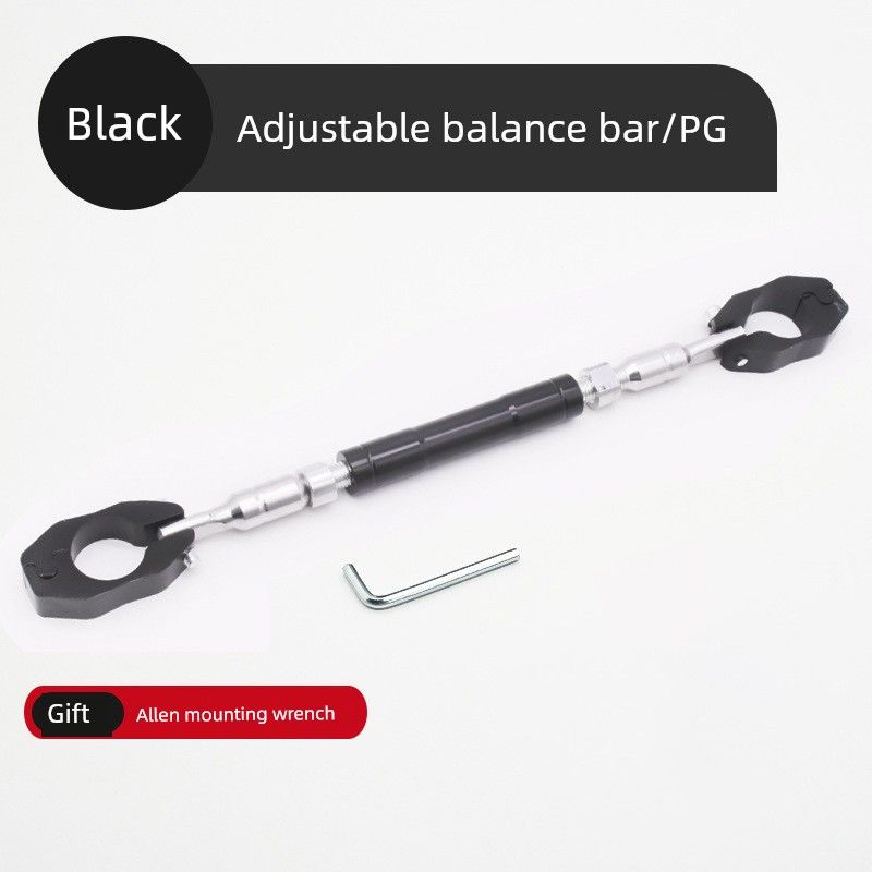 

Motorcycle Aluminum Alloy Balance Bar Bracket Electric Vehicle Modified Handlebar Expansion Frame Faucet Extension Cross Bar Pull Rod Handle Balance Bar-Black