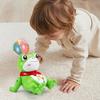 Yousheng Electric Walking Frog Toy with Music Light Rotatable Heading Ball Stunt Frog Toy Toddlers Boys Girls Tummy Time Interactive Crawling Animal