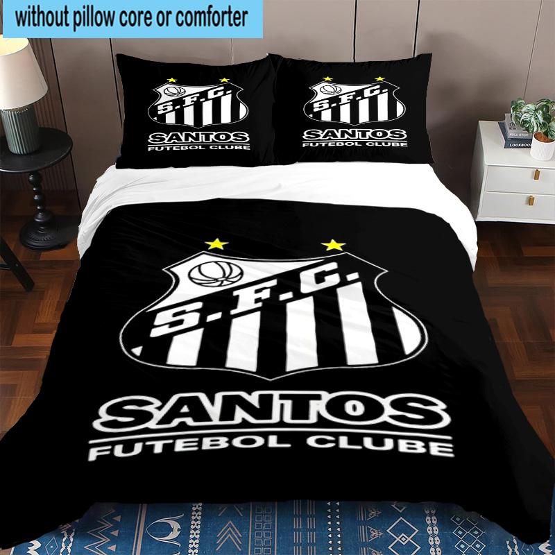 3pcs Powerful Football Crest Design Printed Bedding Set Duvet Cover Closure Includes 1 Duvet Cover & 2 Pillowcases Bedding Sets Home Decor Gifts