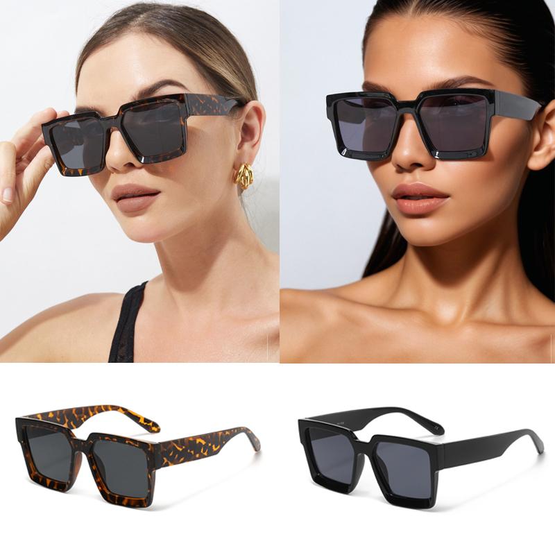 

2pcs Female Retro Small Square Sunglasses Women Classics Brand Designer Green Sun Glasses Unisex Ins Popular Shades Eyewear