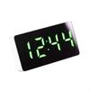 62KD Car LED Mirrored Temperature Indicating Alarm Clock Simple Table Digital USB Clock Modern Decors Plastic Material