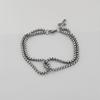 Hollow Out Cross Pendant With Double-Layer Cross Chain, Men'S Double-Layer Personalized Bracelet