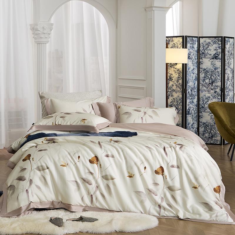 Svetanya Print Egyptian Cotton Bedding Set Bed Linen Queen King Ru Full Size Duvet Cover Set Sheet Pillowcase