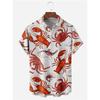 Men's summer short-sleeved Hawaiian shirt, fashionable and casual, perfect for beach vacations