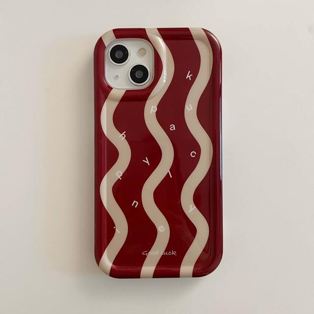 

Ins браслет Lucky Happy Art волнистый IMD силиконовый мягкий чехол для телефона для Iphone 14promax 14 11 12 Pro Max 13 Promax Plus задняя крышка For iphone 12