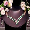 Full Diamond Super Flash Collarbone Chain Earrings Set Dress Wedding Banquet Accessories Set Chain