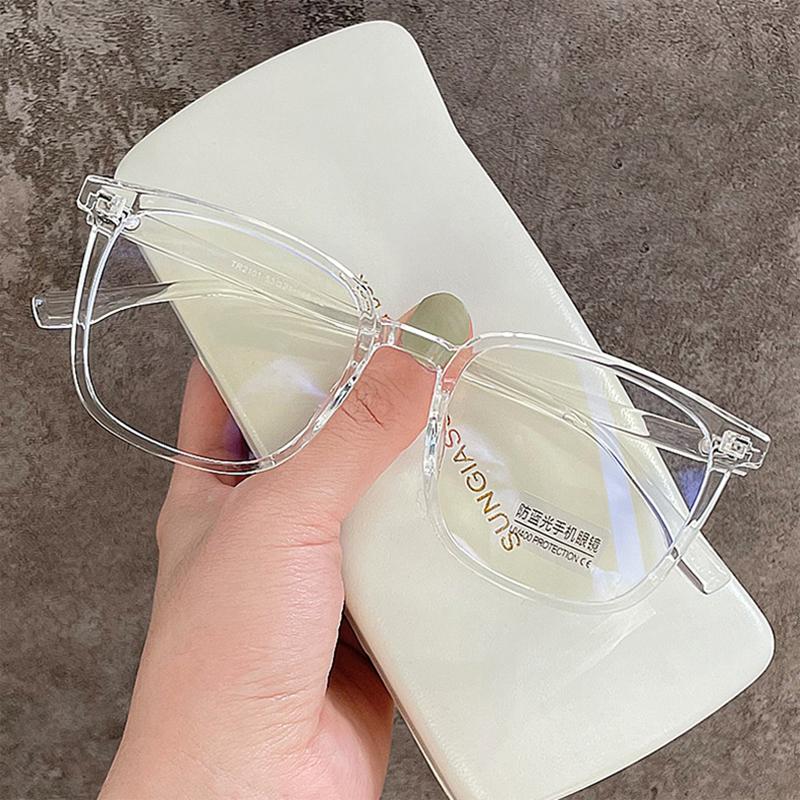 Transparente Computerbrillenfassung Damen Herren Blaulichtfilter Quadratisch Rund Brille zum Blocken Optische Brille