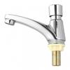 Self Closing Bathroom Faucet with Chrome Finish for Water Conservation