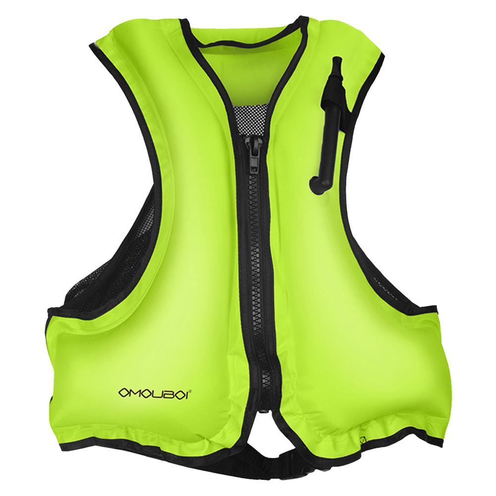 Inflatable Snorkeling Vest Adjustable Swimming Life Vest Inflatable Buoyancy Vest for Snorkeling Swimming Kayaking Boating