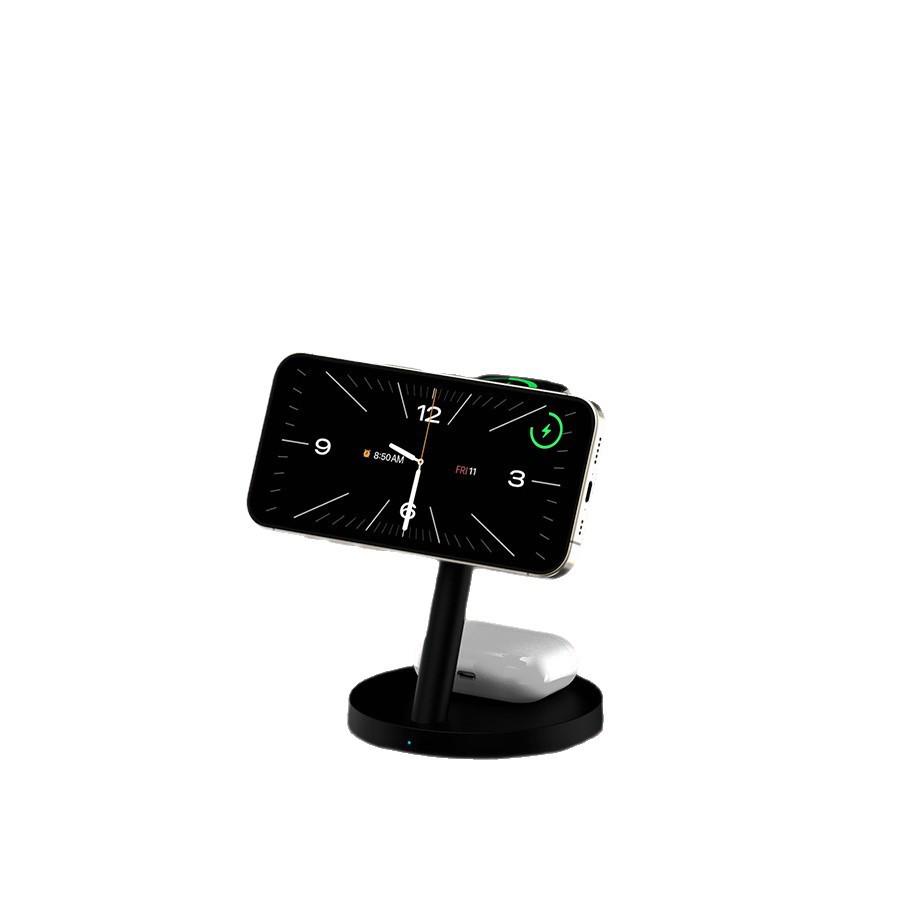 Qi2.2 Three-in-One 25W Magnetic Wireless Charger for Apple & Samsung Watches