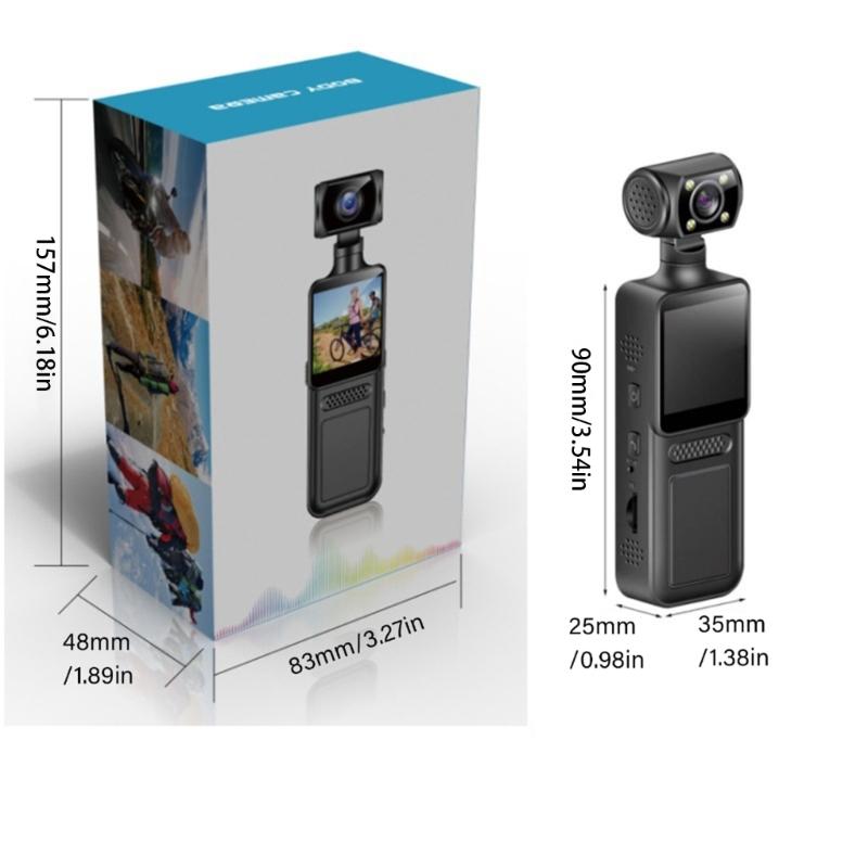 4K Vlogging Camera Handheld Video Camcorder Stabilization Wifi 180 Degree Rotatable Lens with LCD Screen for Outdoor