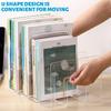 1/2pcs Acrylic File Holder, Clear File Sorter Desk File Organizer, Sturdy Desktop File Folder Organizer Rack for Office Supplies