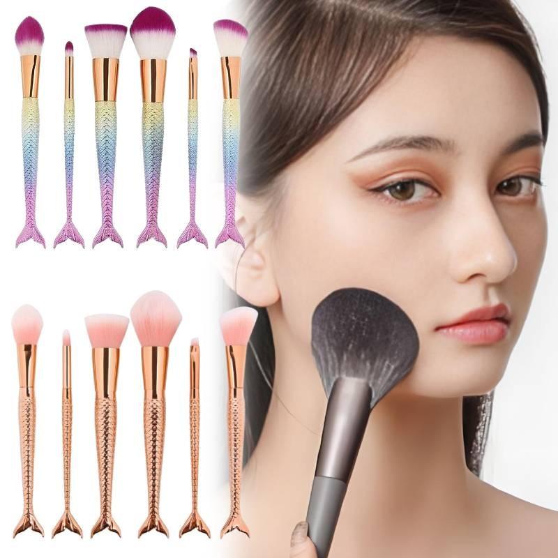 Mermaid Makeup Brush Set Foundation Eyeshadow Brushes Cosmetic Durable Tool
