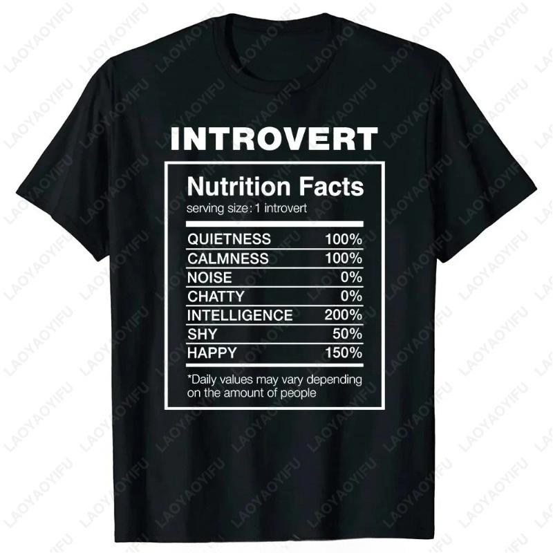 Unisex Style Mens Clothing Tshirt Humor Quotes Fitness Camisetas Sayings Humor Introvers Joke Introvert Cotton Funny Casual Tee