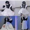 Maid Cosplay One Piece Cosplay Long Skirt British Style Large Size Cultural Festival School Festival Costume Photography Beginner Set Black L [FULINE]