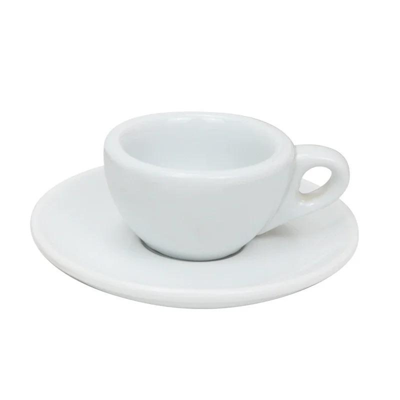 Espresso Cup Thickened Ceramic Cups White Coffee Cup with Spoon and Saucer Office Afternoon Tea Cups Milk Mug Tea Mug Drinkware
