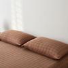 Modern Minimalist Cotton Double Gauze Pillowcases Set Of 2 - 48x74cm 40s Thread Count Woven Jacquard Reactive Dyed