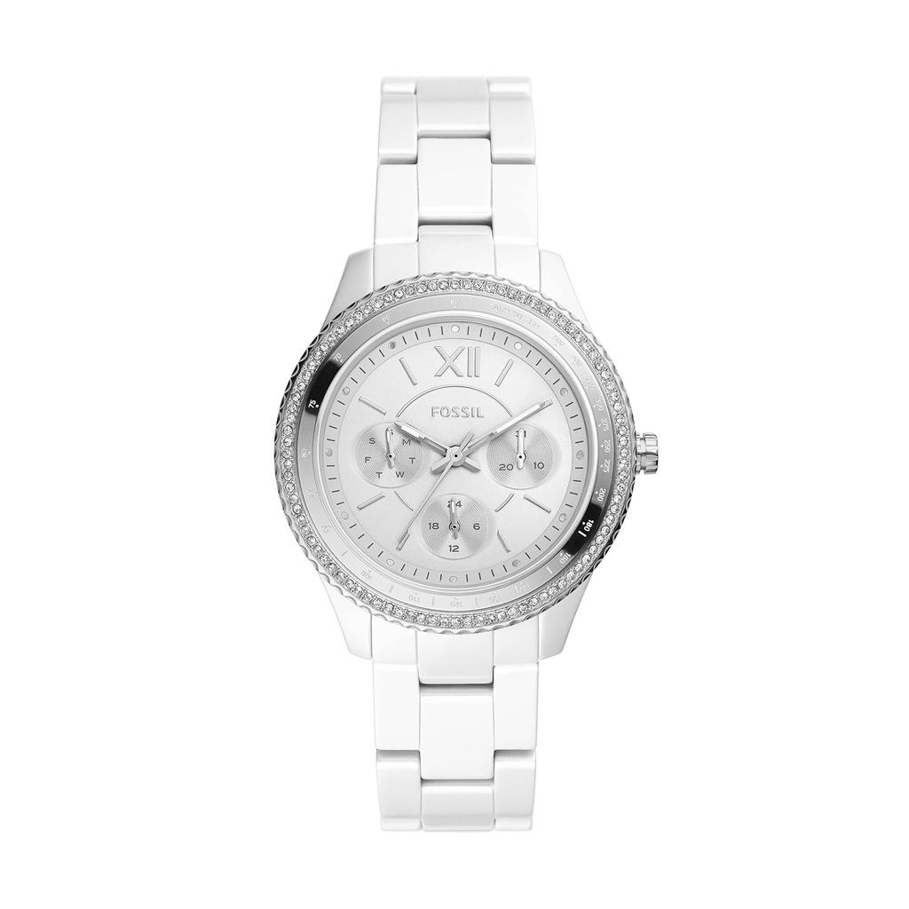Stella Multifunction Watch White Ceramic