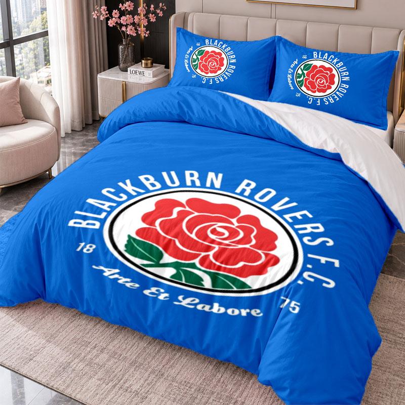 Blackburn Rovers 3Pcs Bedding Set Duvet Cover With Two Pillowcases For Bedroom Home Decoration