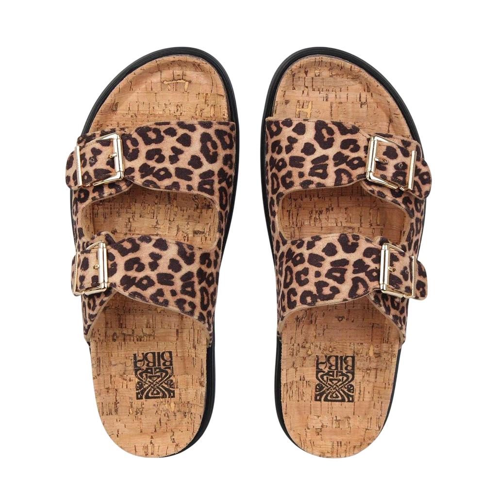 Sandali da donna Biba con doppia fascia leopardata