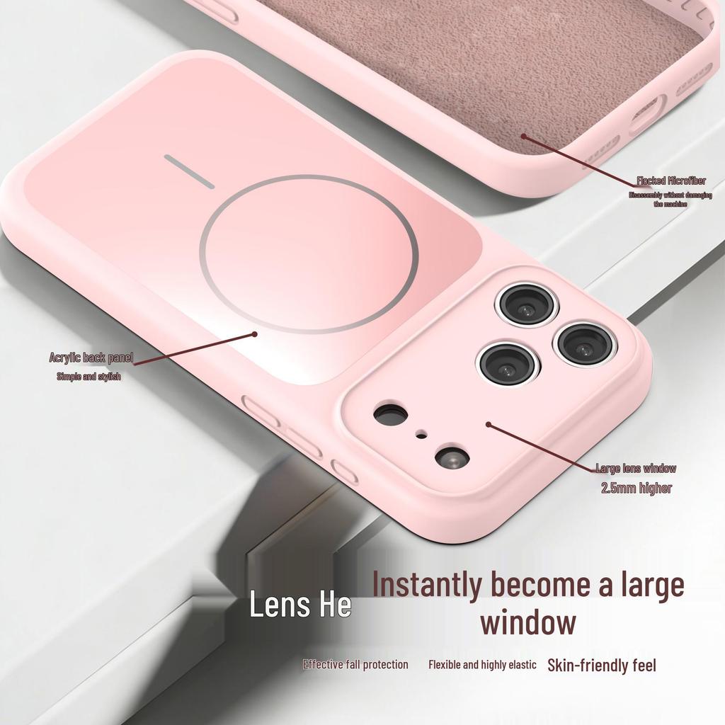 Apple Pro Max Liquid Silicone Magnetic Full Coverage iPhone Case
