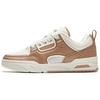 Slip Resistant Lightweight Height Increasing Low Top Skateboard Shoes Women's White Brown 122518040-5