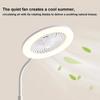 Modern LED Floor Fan Light Full Spectrum Simple White Circular Ring For Living Room Bedroom Study Home Lighting Fixtures