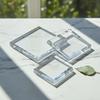 Transparent Square Crystal Glass Base Durable Scratch Resistant Stand for Jewelry Display Desktop Decoration