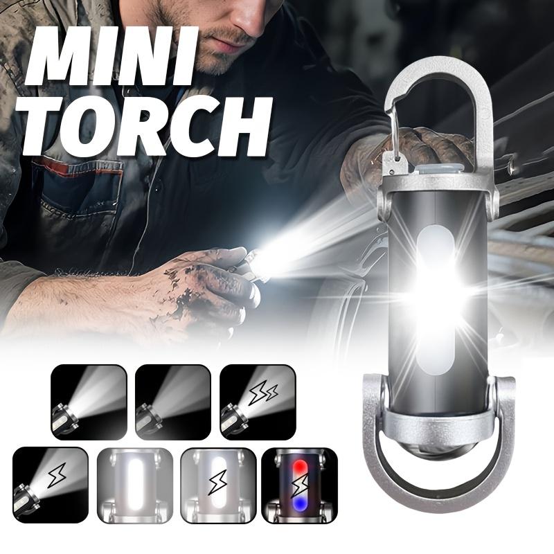 LED Portable Keychain Mini Flashlight Multifunctional Floodlight with Hook Suitable for Hiking, Reading, Fishing, Camping, and Emergency Use