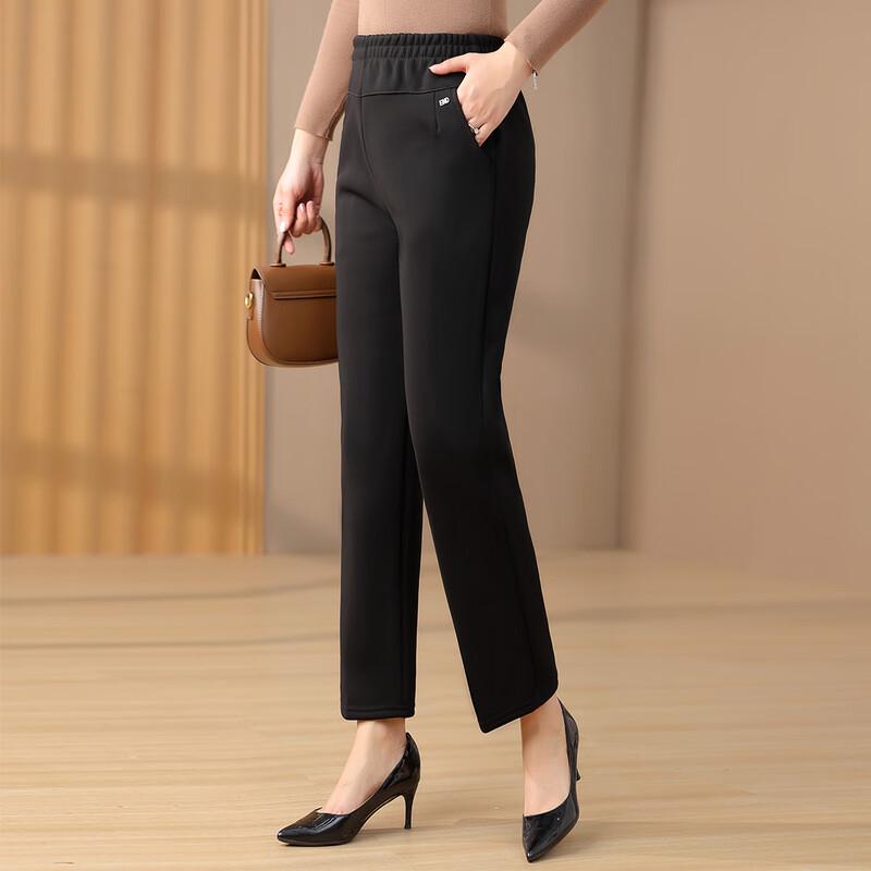 Pasit Women's Fleece Lined Straight-Leg Casual Pants