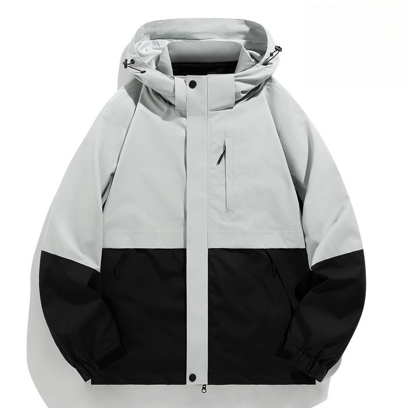 Herbst und Winter Drei-in-Eins Outdoor Wasserdicht und Atmungsaktiv Große Größe Bergsteigeranzug Herrenjacke