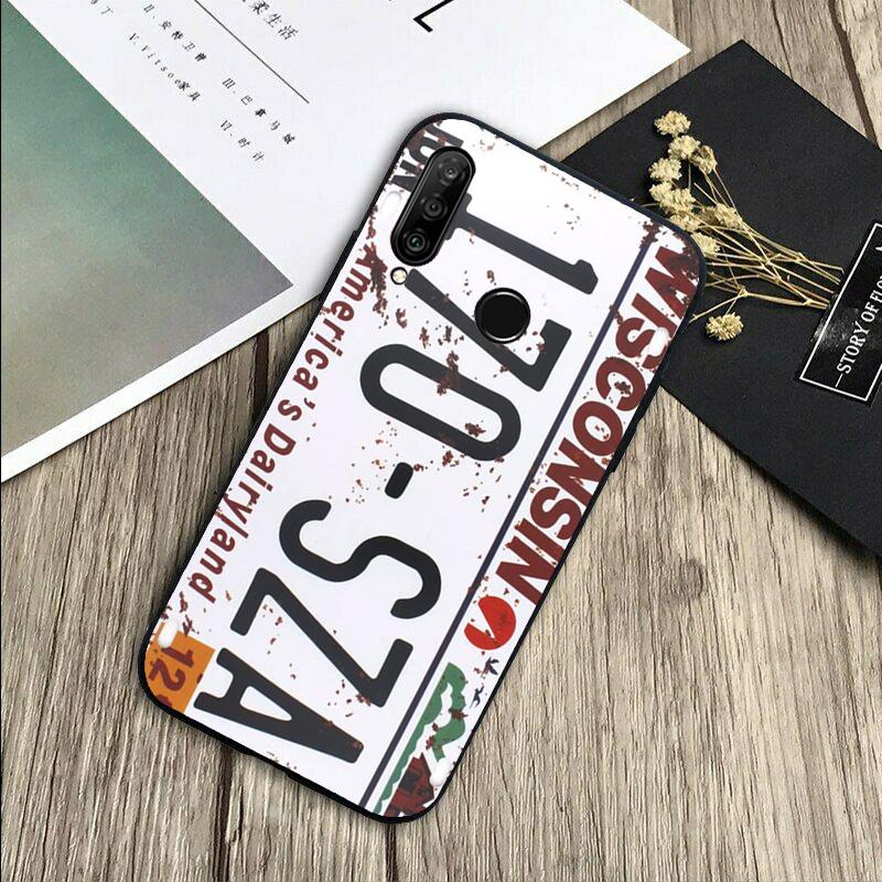 Retro Funny License Plate For Huawei Nova 12s 12i 11i 7i 8i Y73 Y70 Y90 Y60 Y72 Y61 Y91 9 10 SE P30 Pro P40 Lite Case