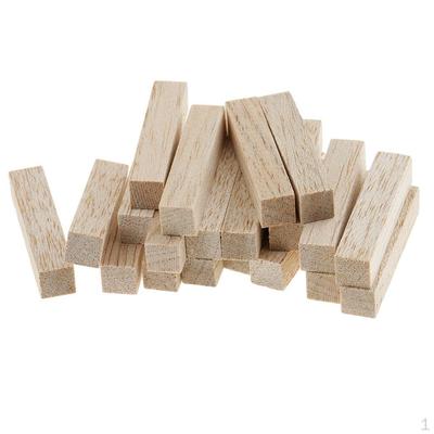 20 Stück 50 mm Balsaholz unbehandelt Holzhandwerk quadratisch Holzdübel Stange
