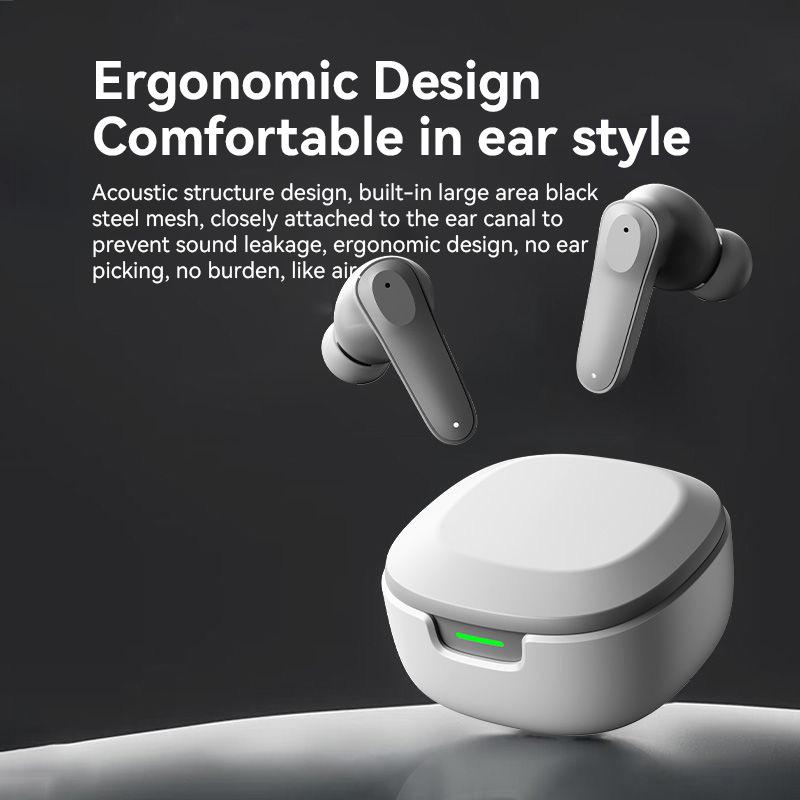 Căști Wireless cu Anulare a Zgomotului ENC, Căști In-Ear, Căști Stereo HiFi pentru Muzică cu Microfon HD, Căști cu Latentă Scăzută, Căști Rezistente la Apă