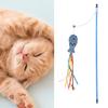 Yousheng Cat Teaser Fish Design Scratch-resistant PVC Stick Catnip Kitten Teaser Stick for Casual
