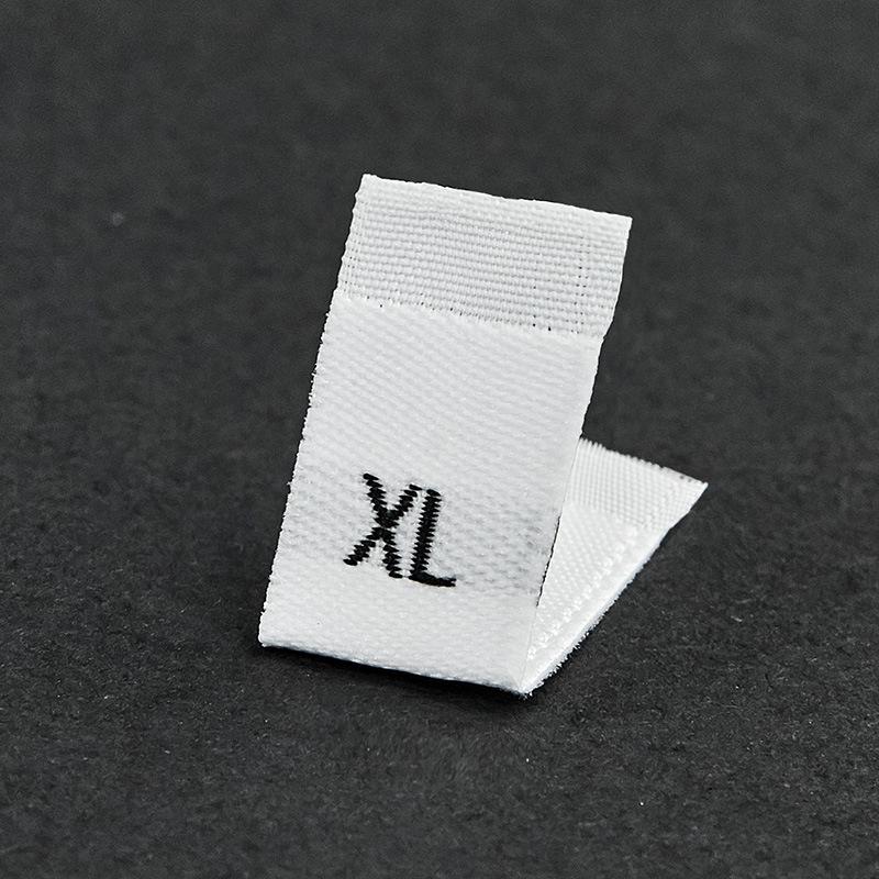 In-Stock Universal Black & White Folded Neck Labels for Men's & Women's Clothing