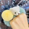 Plush Bear Hair Ropes Furry Ball Hair Scrunchies Cute Cartoon Hair Bands Durable Cute Lovely Elastic Hair Bands