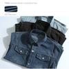 Cozy Up Men's Long Sleeve Double Pocket Snap Denim Shirt