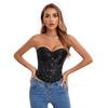 Top a Canotta Shapewear da Donna a Spalle Scoperte con Stringivita Corto a Cuore