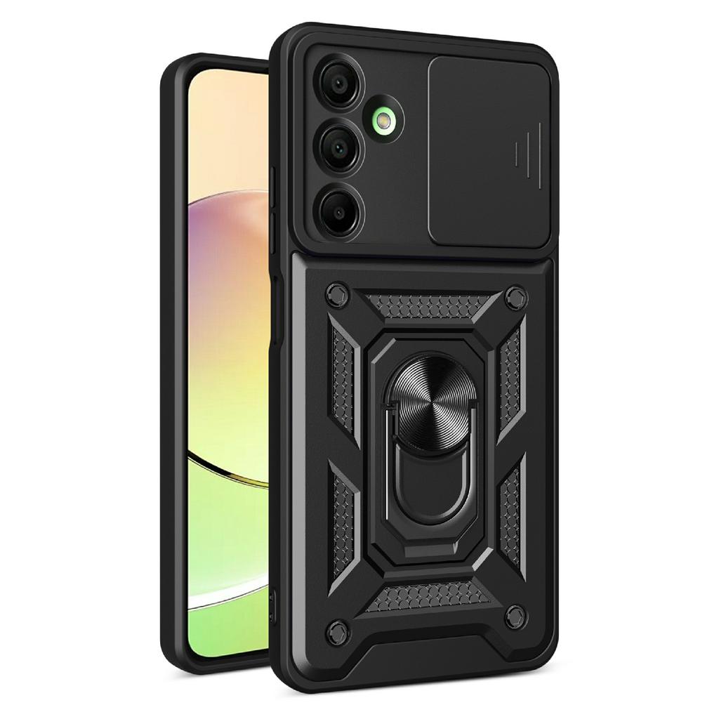 AMORUS For Samsung Galaxy A16 5G/4G Case Kickstand PC+TPU Phone Cover with Camera Lens Slider