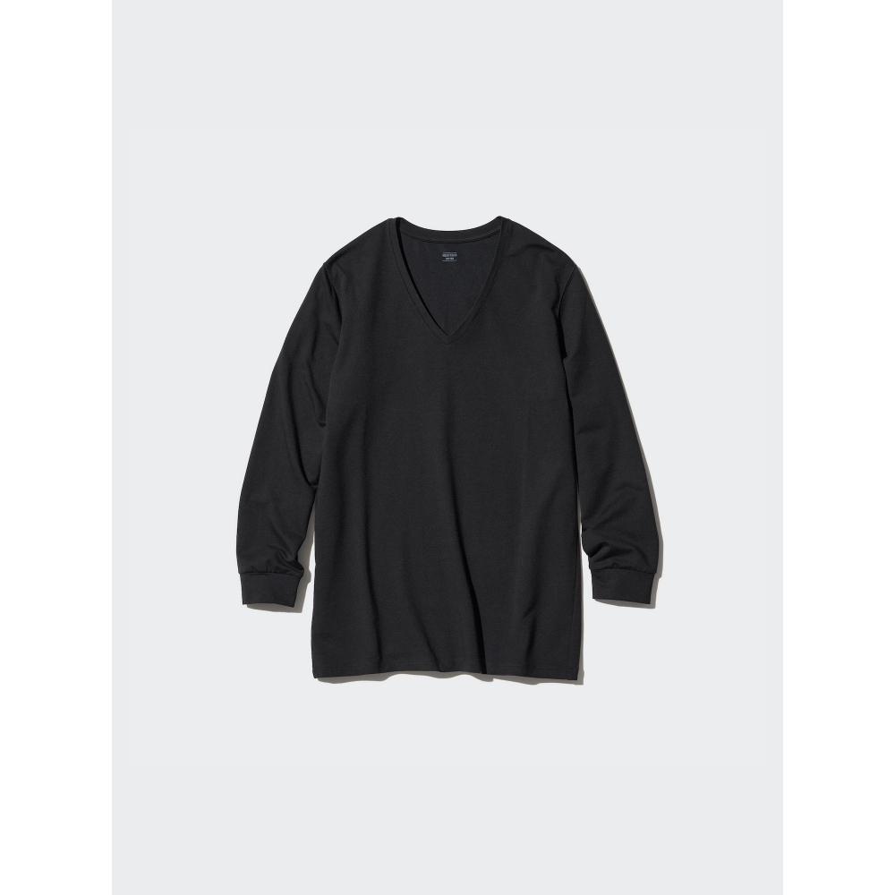 Uniqlo Japan UlTra Warm HeaTTech CoTTon V Neck T 9 minuTe sleeVe