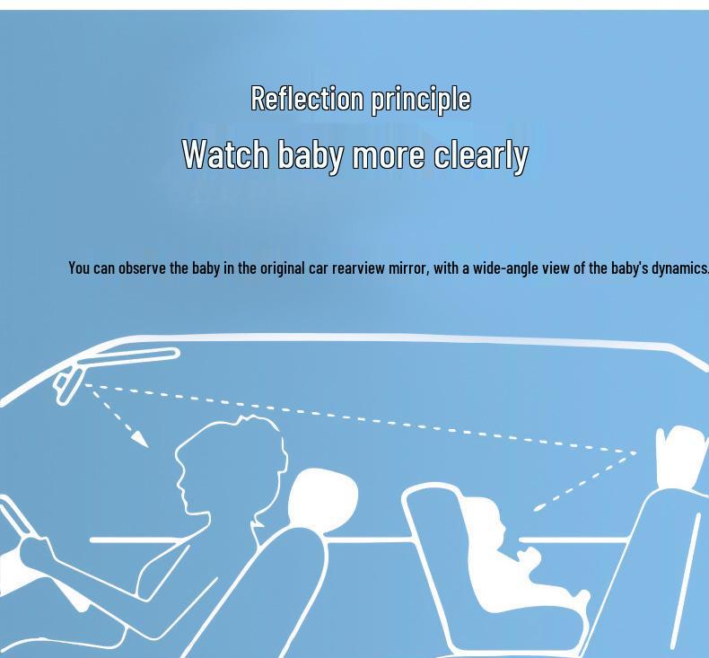 Baby Car Interior Observation Mirror - Child Safety Rearview Mirror