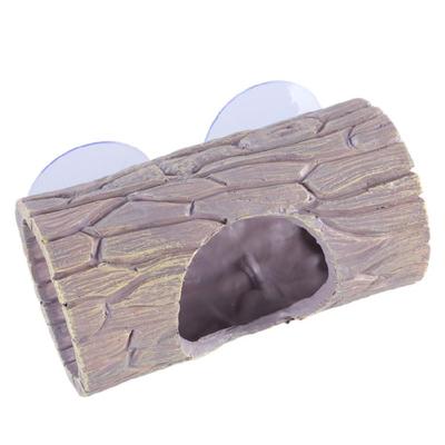 Reptiles Trunk Shape Cave with Suction Cup Breeding Hideouts for Reptiles Resin Hideaway Habitats Supplies