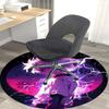 1pc Anime Character with Lightning Print Round Carpet - Office Chair Mat, Non-Slip Rug for Home Decor