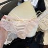 Lady Summer Sexy Pure Desire Lace Satin Close Skin Comfortable Low Waist Triangle Briefs