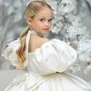 Cross-Border Puff Sleeve Princess Dress for Girls - Flower Girl, Wedding, Birthday, Party, or Piano Performance.