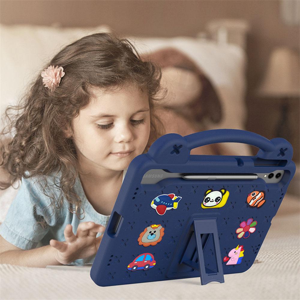 Coque antichoc pour enfants pour Samsung Galaxy Tab S7 S8 S9 S10 FE Plus 12,4" EVA Avec poignée support antichoc anti-chute Housse de tablette