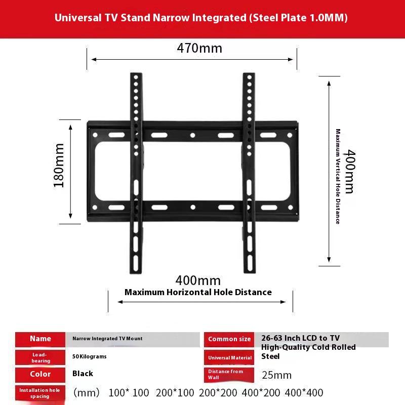 26-65 İnç TV Duvar Askı Aparatı Evrensel TV Montajı Monitör Tutucu Ayarlanabilir Düşük Profil Düz TV Duvar Askısı LCD LED Monitör İçin